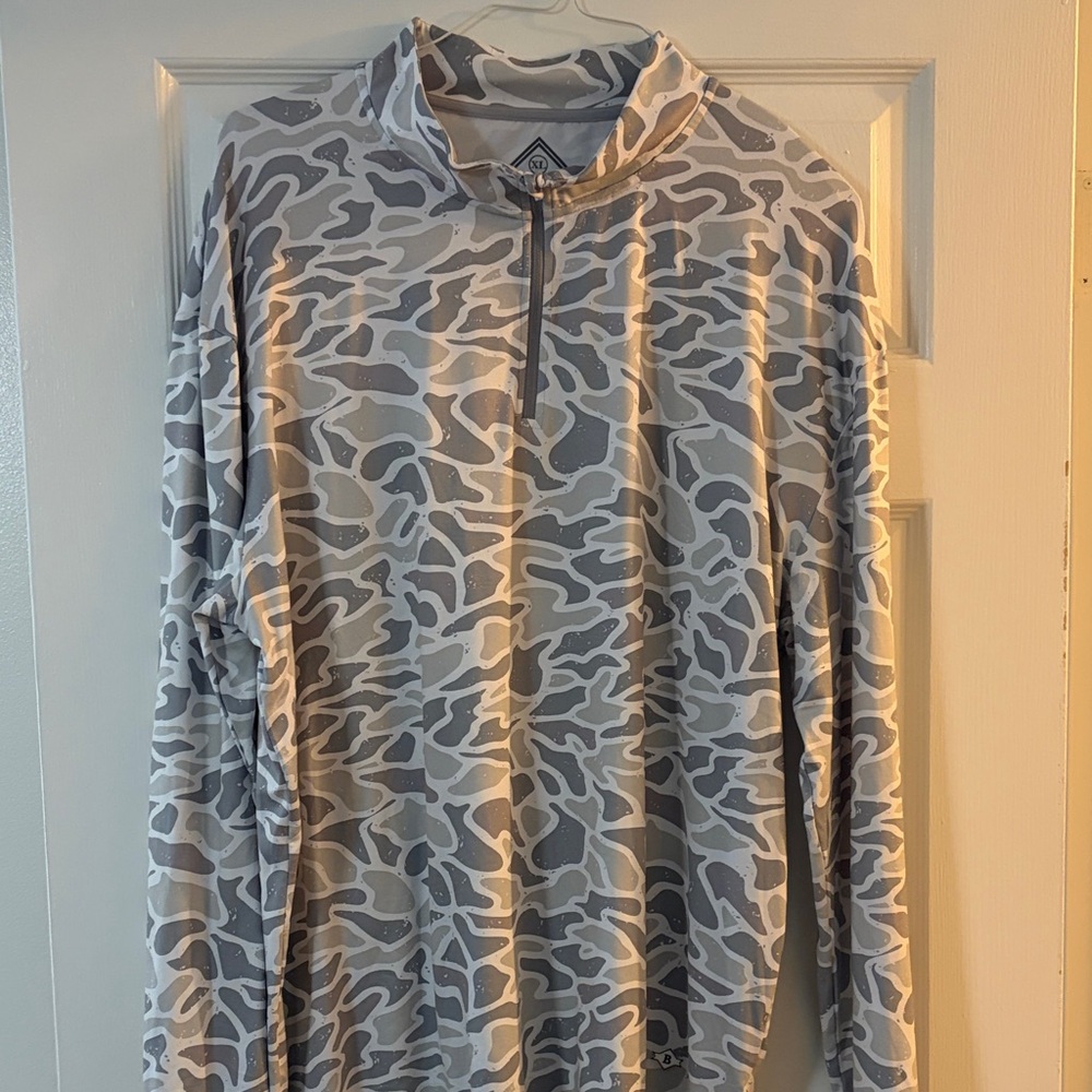 BURLEBO Camo quarters zip